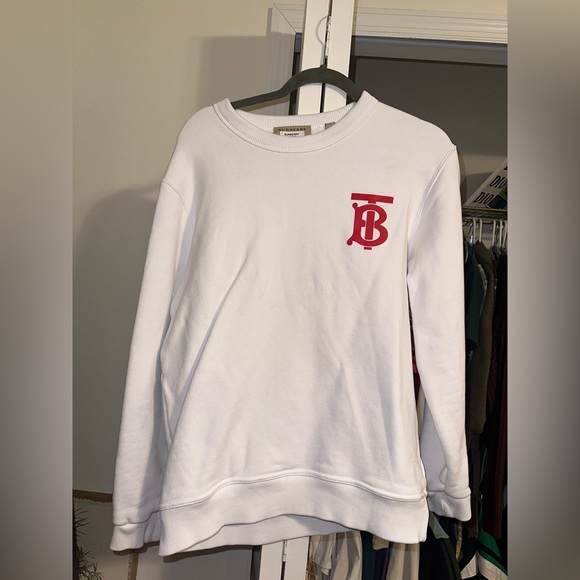 Burberry white crewneck sweatshirt 2018 collection